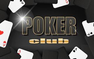 bannière du club de poker vecteur