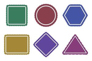 bannières de timbres de couleur en sourdine vecteur