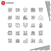 25 icônes créatives signes et symboles modernes de la vraie maison pad bâtiment shrit éléments de conception vectoriels modifiables vecteur