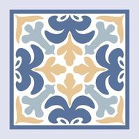 tuile de mosaïque marocaine sans soudure de vecteur avec patchwork coloré. azulejo portugal bleu vintage, talavera mexicain, ornement de majolique italienne, motif arabesque ou mosaïque de céramique espagnole
