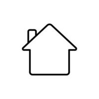 illustration d'icône de maison. style d'icône de ligne. adapté aux applications, sites Web, applications mobiles. icône liée à l'adresse. conception de vecteur simple modifiable
