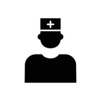 illustration d'icône d'infirmière. style d'icône de glyphe. icône liée aux soins de santé et à la médecine. conception de vecteur simple modifiable