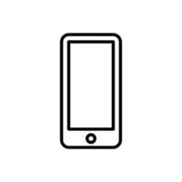 illustration d'icône de téléphone portable. style d'icône de ligne. adapté à l'icône appelez-moi. icône liée à l'appel. conception de vecteur simple modifiable