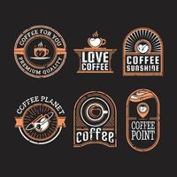 logo vintage pour votre café vecteur