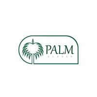 symbole de conception de logo palm nature vecteur