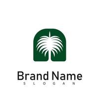 symbole de conception de logo palm nature vecteur