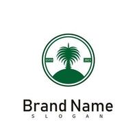 symbole de conception de logo palm nature vecteur