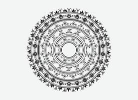 art de conception de mandala de frontière de vecteur