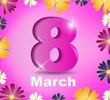 8 mars, journée de la femme vecteur
