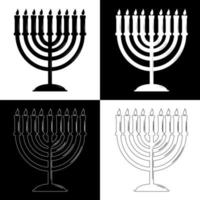 vecteur de dessin de bougies de hanukkah pour sites Web, impression et autres