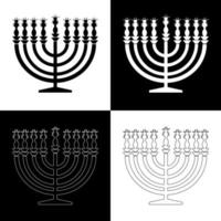 vecteur de dessin de bougies de hanukkah pour les sites Web, l'impression et autres