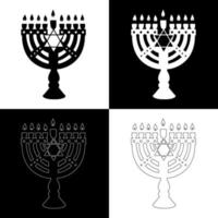 vecteur de dessin de bougies de hanukkah pour sites Web, impression et autres