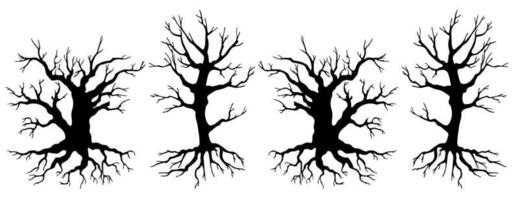 arbre nu silhouette art vecteur conception plante forme nue pour les sites Web, l'impression et autres.