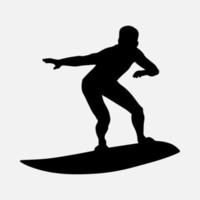 surfeurs silhouette vecteur fond blanc illustration graphiques