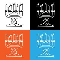 vecteur de dessin de bougies de hanukkah pour sites Web, impression et autres