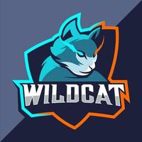 création de logo esport mascotte wildcats vecteur