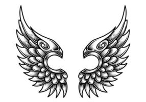 tatouage tribal ailes d'ange vecteur libre