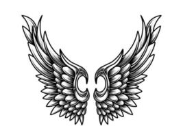 tatouage tribal ailes d'ange vecteur libre