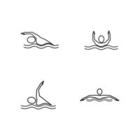 logo de sport de natation vecteur
