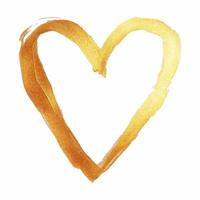 coeur d'or sur fond blanc - symbole de l'amour. illustration vectorielle vecteur