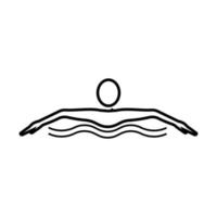 logo de sport de natation vecteur