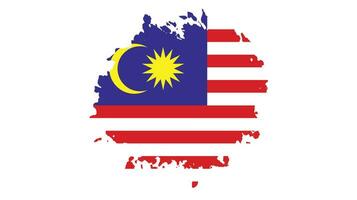 drapeau de texture grunge malaisie vecteur