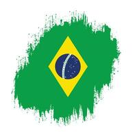 vecteur de drapeau brésilien de peinture à la main professionnelle