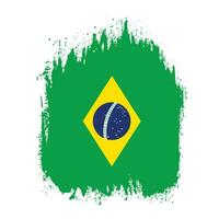 encre peinture coup de pinceau cadre brésil drapeau vecteur