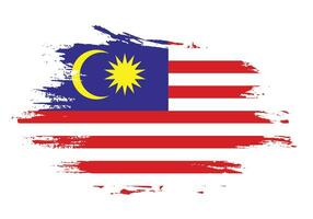 vecteur de drapeau malaisie grunge abstrait professionnel