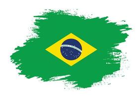 drapeau grunge brésilien créatif vecteur