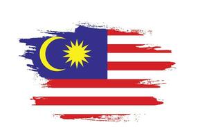 nouveau vecteur de drapeau malaisie vintage texture grunge délavé