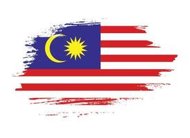 vecteur de drapeau malaisie texture grunge professionnel en détresse