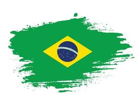encre peinture coup de pinceau cadre brésil drapeau vecteur