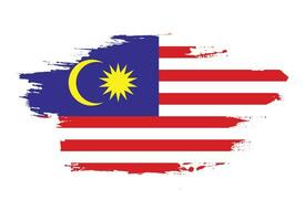 coup de pinceau forme vecteur drapeau malaisie