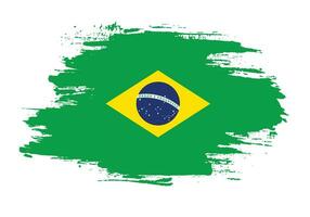 pinceau coup de pinceau brésil drapeau vecteur à télécharger gratuitement