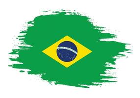 brésil peinture coup de pinceau modèle drapeau vecteur