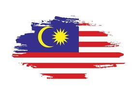 drapeau de style grunge malaisie vecteur