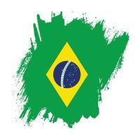 conception de vecteur de drapeau brésilien de style vintage
