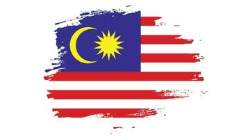 éclaboussure coup de pinceau malaisie drapeau vecteur