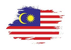 coup de pinceau vecteur drapeau malaisie