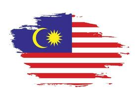 coup de pinceau peinture vecteur drapeau malaisie