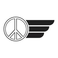 symbole de paix icône vecteur modèle de conception d'illustration d'amitié