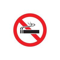 conception d'illustration de modèle de logo vectoriel d'icône non fumeur