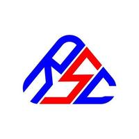 conception créative du logo de lettre rsc avec graphique vectoriel, logo rsc simple et moderne. vecteur
