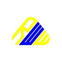 conception créative du logo de lettre rww avec graphique vectoriel, logo rww simple et moderne. vecteur