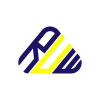 conception créative du logo de lettre ruw avec graphique vectoriel, logo ruw simple et moderne. vecteur