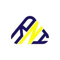 conception créative du logo de lettre rni avec graphique vectoriel, logo rni simple et moderne. vecteur