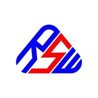 conception créative du logo de lettre rsw avec graphique vectoriel, logo rsw simple et moderne. vecteur