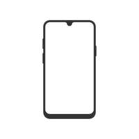 icône d'écran vide de smartphone dans un style plat. illustration vectorielle de téléphone portable sur fond blanc isolé. concept d'entreprise téléphonique. vecteur
