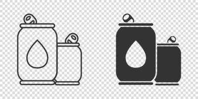 icône de canette de soda dans un style plat. illustration vectorielle de bouteille de boisson sur fond isolé. concept d'entreprise de signe de boisson. vecteur